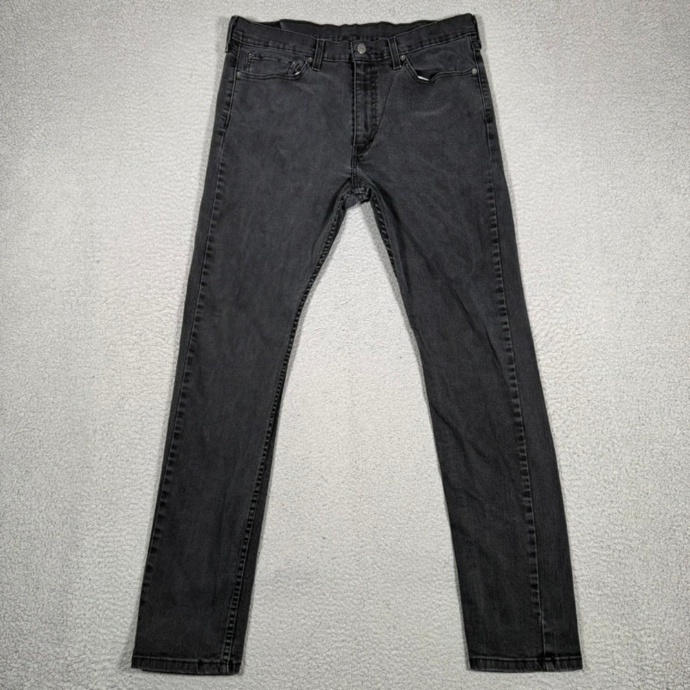 Levis Jeans Mens 34x32 Black Gray 510 Skinny Fit Casual Preppy Denim 5 Pocket